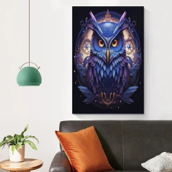 Hibou Peinture sur toile sans cadre, impressions posters art mural pour déco maison chambre bureau