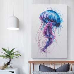 Méduse Peinture sur toile sans cadre, impressions posters art mural pour déco maison chambre bureau