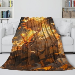 Tueur de démons: Demon Slayer Plaid en Polaire Imprimé 3D Couverture Douce Confortable pour Canapé Lit Bureau