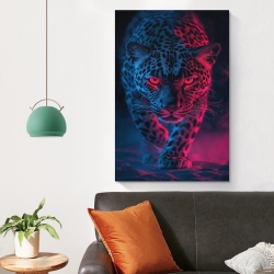 Léopard Peinture sur toile sans cadre, impressions posters art mural pour déco maison chambre bureau