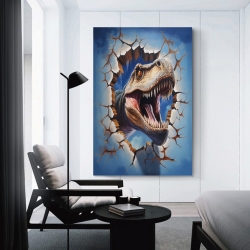 Dinosaure Peinture sur toile sans cadre, impressions posters art mural pour déco maison chambre bureau