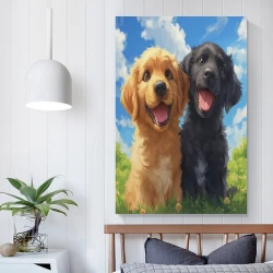 Golden Retriever Peinture sur toile sans cadre, impressions posters art mural pour déco maison chambre bureau