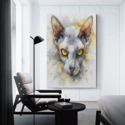 Gato Pintura en lienzo sin marco, impresiones de pósters arte pared para decoración hogar dormitorio oficina