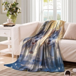 Husky Plaid en Polaire Imprimé 3D Couverture Douce Confortable pour Canapé Lit Bureau