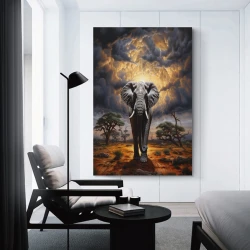 Elefante Pintura en lienzo sin marco, impresiones de pósters arte pared para decoración hogar dormitorio oficina