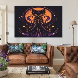 Chat Peinture sur toile sans cadre, impressions posters art mural pour déco maison chambre bureau