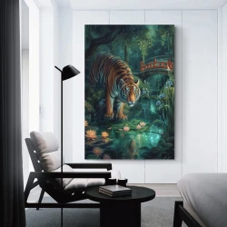 Tigre Pittura su tela senza cornice, stampe di poster arte murale per arredo casa camera ufficio