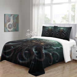 Mythe de l'horreur Cthulhu Housse de Couette Imprimée 3D Douce 3 Pièces Literie Garçons Filles