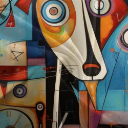 Art abstrait Chien Housse de Couette Imprimée 3D Douce 3 Pièces Literie Garçons Filles