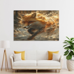 Renard Peinture sur toile sans cadre, impressions posters art mural pour déco maison chambre bureau