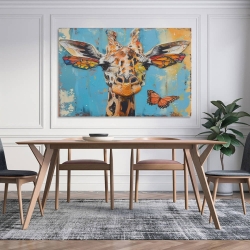 Girafe  Peinture sur toile sans cadre, impressions posters art mural pour déco maison chambre bureau