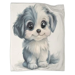 Poodle Chien Plaid en Polaire Imprimé 3D Couverture Douce Confortable pour Canapé Lit Bureau