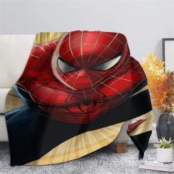Avengers Spider-Man Plaid en Polaire Imprimé 3D Couverture Douce Confortable pour Canapé Lit Bureau
