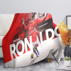 Cristiano Ronaldo Plaid en Polaire Imprimé 3D Couverture Douce Confortable pour Canapé Lit Bureau