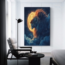 Lion Peinture sur toile sans cadre, impressions posters art mural pour déco maison chambre bureau