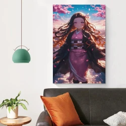 Demon Slayer: Kimetsu no Yaiba Pintura en lienzo sin marco, impresiones de pósters arte pared para decoración hogar dormitorio oficina