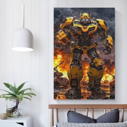 Transformers Bumblebee Peinture sur toile sans cadre, impressions posters art mural pour déco maison chambre bureau