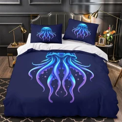Medusa Funda Nórdica Impresa en 3D Suave 3 Piezas Ropa de Cama para Niños Niñas