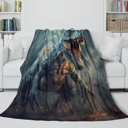 Dinosauro Coperta in Pile Stampata 3D Morbida e Confortevole per Divano Letto Ufficio