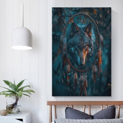 Loup Peinture sur toile sans cadre, impressions posters art mural pour déco maison chambre bureau
