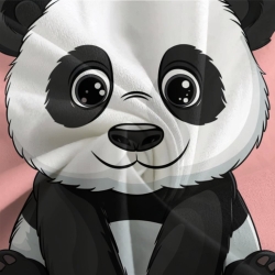Panda Housse de Couette Imprimée 3D Douce 3 Pièces Literie Garçons Filles