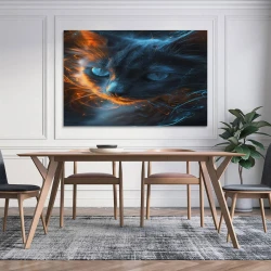 Chat Peinture sur toile sans cadre, impressions posters art mural pour déco maison chambre bureau