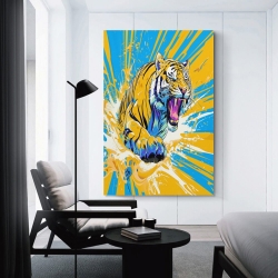 Tigre Peinture sur toile sans cadre, impressions posters art mural pour déco maison chambre bureau