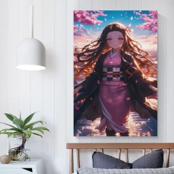Demon Slayer: Kimetsu no Yaiba Pintura en lienzo sin marco, impresiones de pósters arte pared para decoración hogar dormitorio oficina