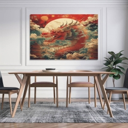 Dragon Peinture sur toile sans cadre, impressions posters art mural pour déco maison chambre bureau