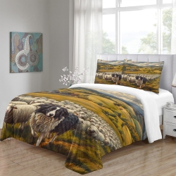 Border Collie Housse de Couette Imprimée 3D Douce 3 Pièces Literie Garçons Filles