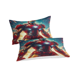 Avengers Iron Man Housse de Couette Imprimée 3D Douce 3 Pièces Literie Garçons Filles