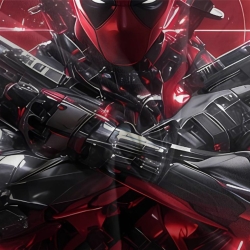 Deadpool Marvel Housse de Couette Imprimée 3D Douce 3 Pièces Literie Garçons Filles