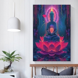 Bouddha Peinture sur toile sans cadre, impressions posters art mural pour déco maison chambre bureau