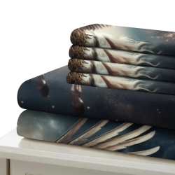 Cheval Housse de Couette Imprimée 3D Douce 3 Pièces Literie Garçons Filles