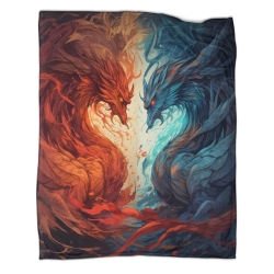 maléfique Dragon Plaid en Polaire Imprimé 3D Couverture Douce Confortable pour Canapé Lit Bureau