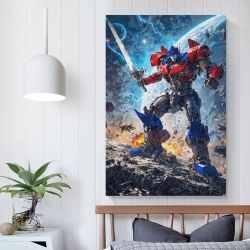 Transformers Optimus Prime Peinture sur toile sans cadre, impressions posters art mural pour déco maison chambre bureau