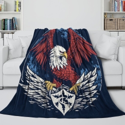 Aigle Plaid en Polaire Imprimé 3D Couverture Douce Confortable pour Canapé Lit Bureau