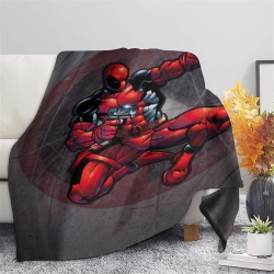 Marvel Deadpool Plaid en Polaire Imprimé 3D Couverture Douce Confortable pour Canapé Lit Bureau
