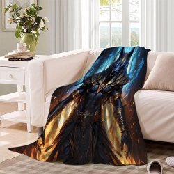 Dieu égyptien Anubis Plaid en Polaire Imprimé 3D Couverture Douce Confortable pour Canapé Lit Bureau