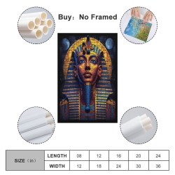 Pharaon égyptien Peinture sur toile sans cadre, impressions posters art mural pour déco maison chambre bureau