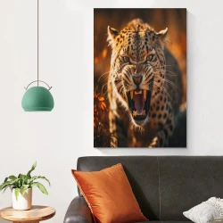 Léopard Peinture sur toile sans cadre, impressions posters art mural pour déco maison chambre bureau