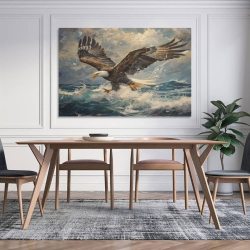 Aigle Peinture sur toile sans cadre, impressions posters art mural pour déco maison chambre bureau