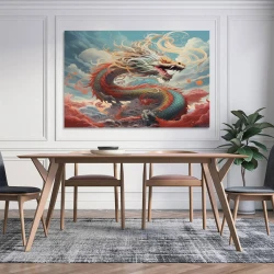 oriental Dragón Pintura en lienzo sin marco, impresiones de pósters arte pared para decoración hogar dormitorio oficina