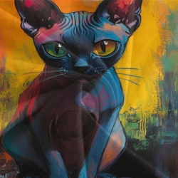 Chat sphynx Housse de Couette Imprimée 3D Douce 3 Pièces Literie Garçons Filles