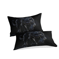 Panthère noire Housse de Couette Imprimée 3D Douce 3 Pièces Literie Garçons Filles