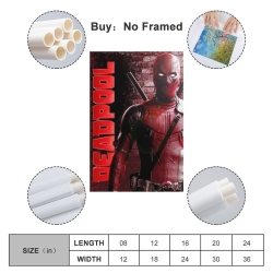 Marvel Deadpool Peinture sur toile sans cadre, impressions posters art mural pour déco maison chambre bureau