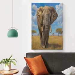 Éléphant Peinture sur toile sans cadre, impressions posters art mural pour déco maison chambre bureau