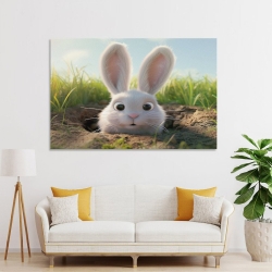 Lapin Petit lapin Peinture sur toile sans cadre, impressions posters art mural pour déco maison chambre bureau