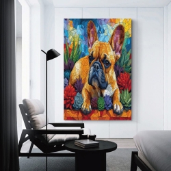 Chien Peinture sur toile sans cadre, impressions posters art mural pour déco maison chambre bureau