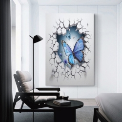 Papillon Peinture sur toile sans cadre, impressions posters art mural pour déco maison chambre bureau